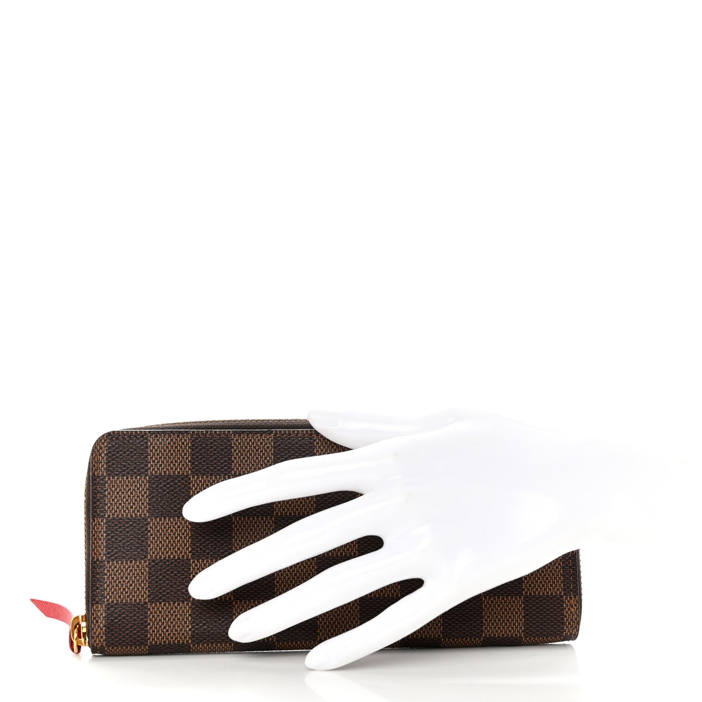 Damier Ebene Clemence Wallet Cherry