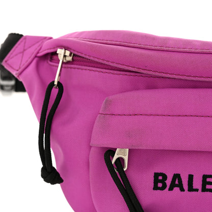 Balenciaga Textured Sport Nylon Logo Wheel Belt Bag Acid Pink 10 of 12