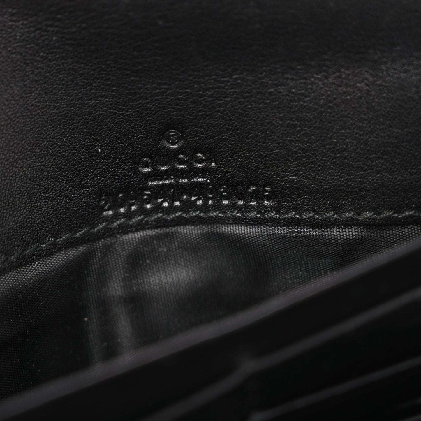 Soft Microguccissima Dice Chain Wallet Black