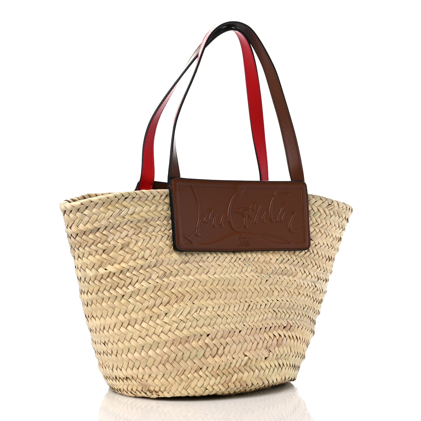 Woven Straw Loubishore Tote Beige