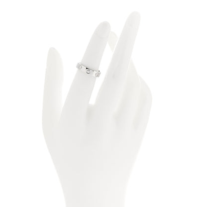 Cartier 18K White Gold Diamond 4mm LOVE Wedding Band Ring 48 4.5 2 of 5