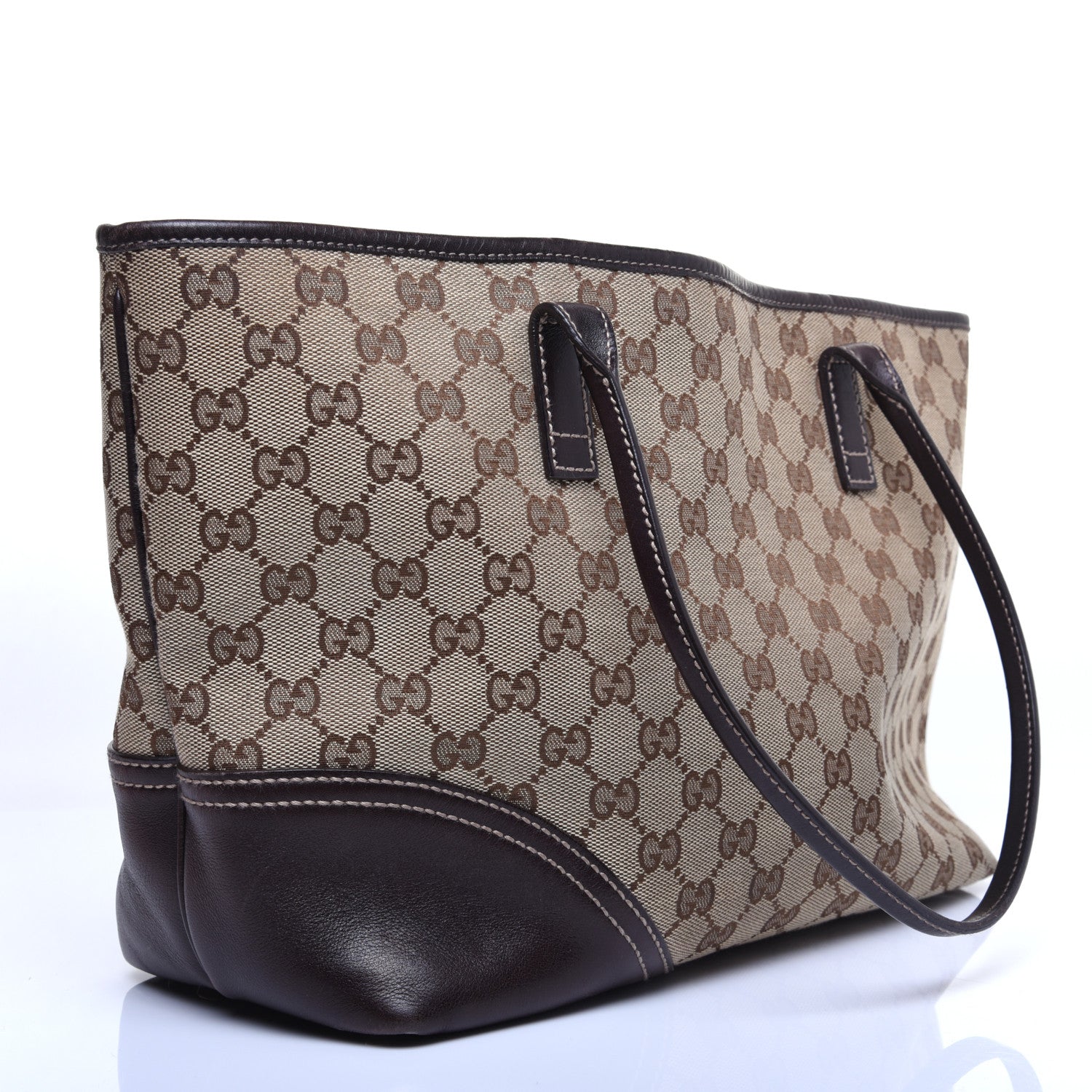 Gucci Monogram Medium New Britt Tote Brown 3 of 12
