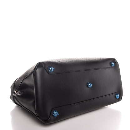 Burberry Calfskin Perforated Medium Banner Tote Black 5 of 8