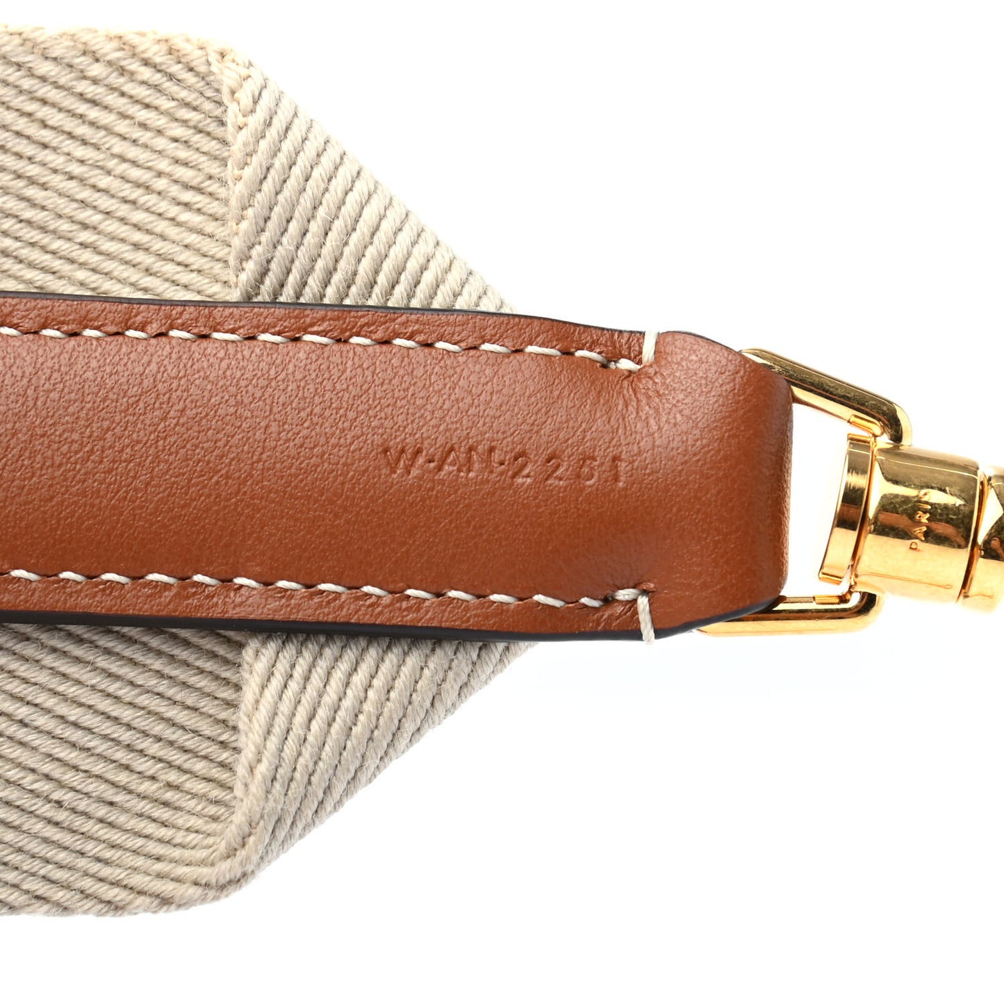Jacquard Wool Logo Short Strap Beige White
