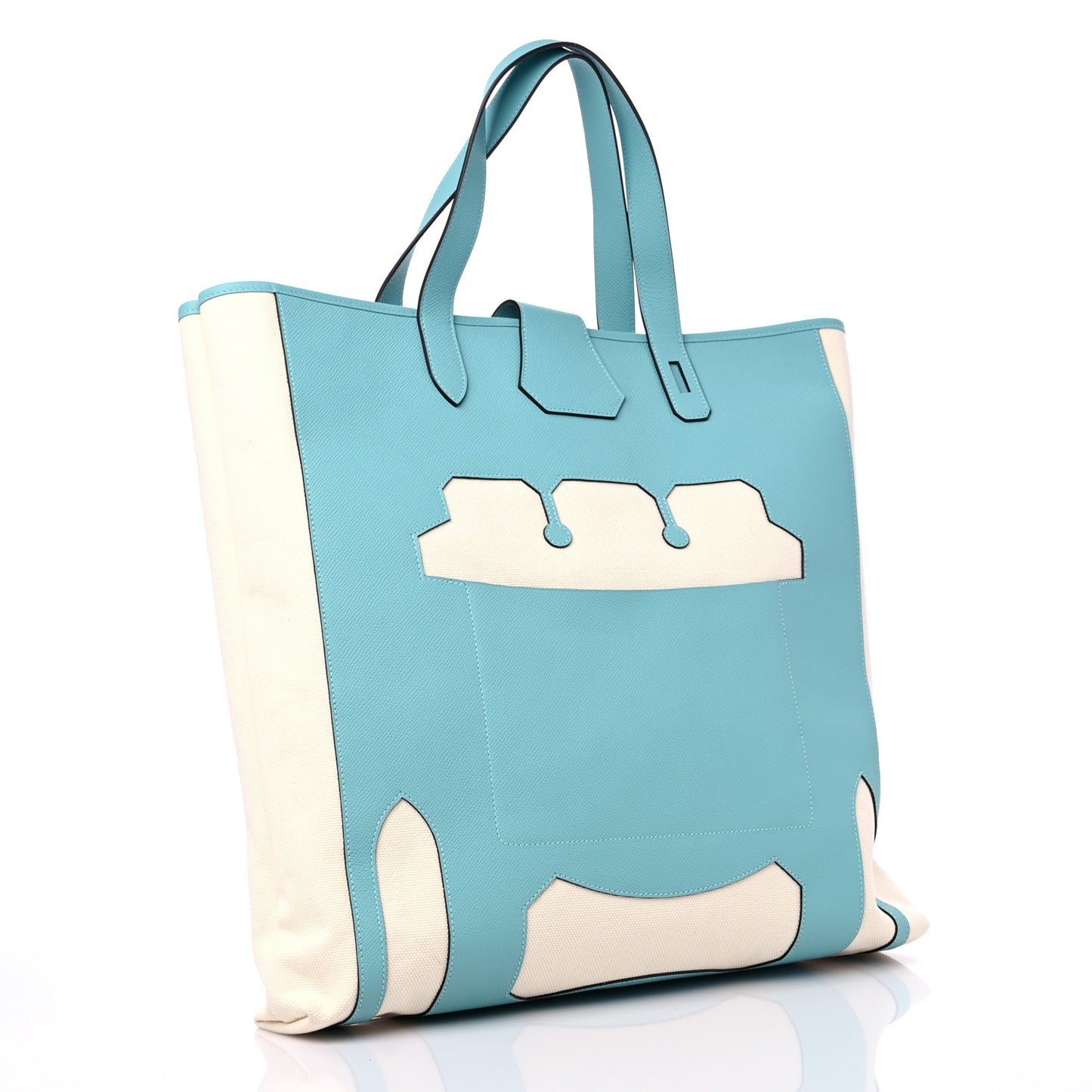 Canvas Epsom Calfskin Petit H Monsieur B Bag