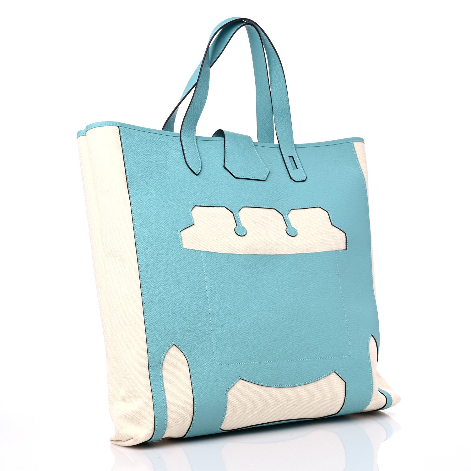 Hermes Canvas Epsom Calfskin Petit H Monsieur B Bag 3 of 8