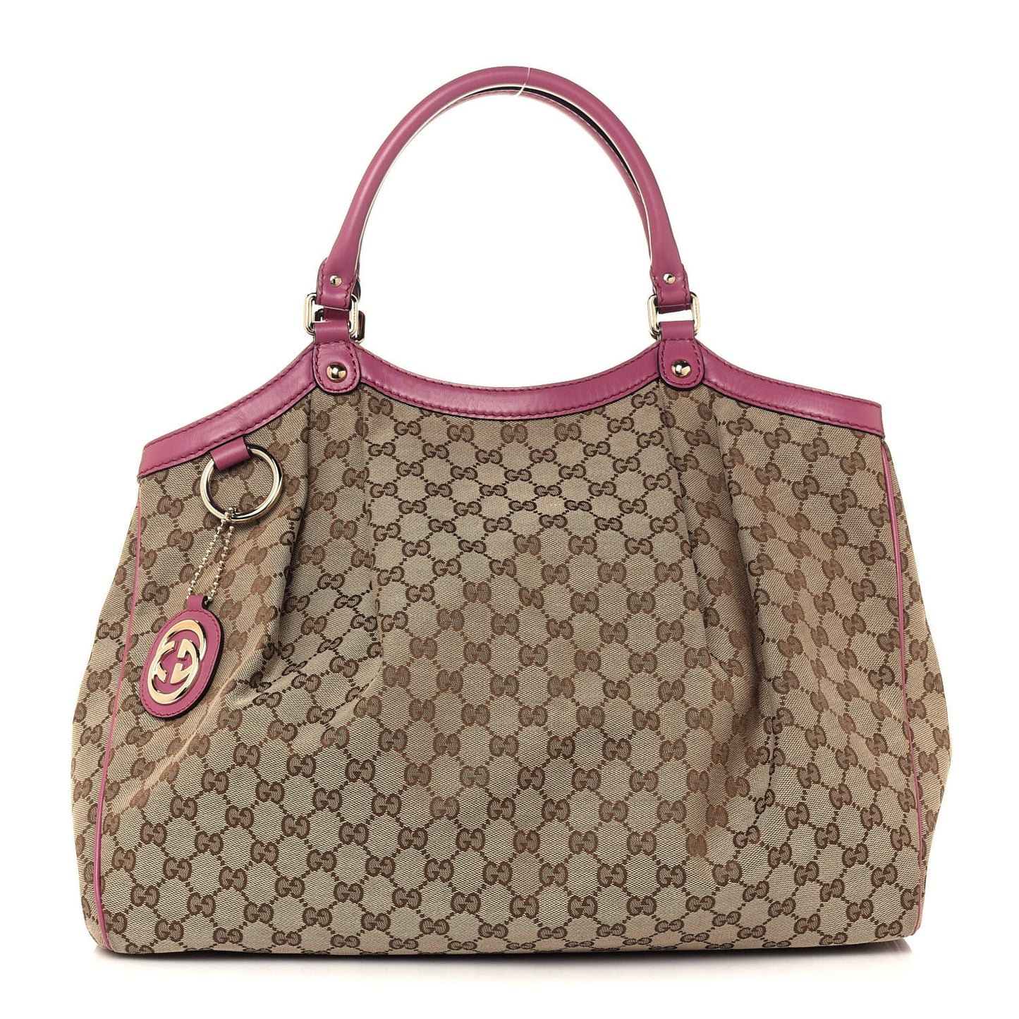 Monogram Large Sukey Tote Beige Peonia Flower