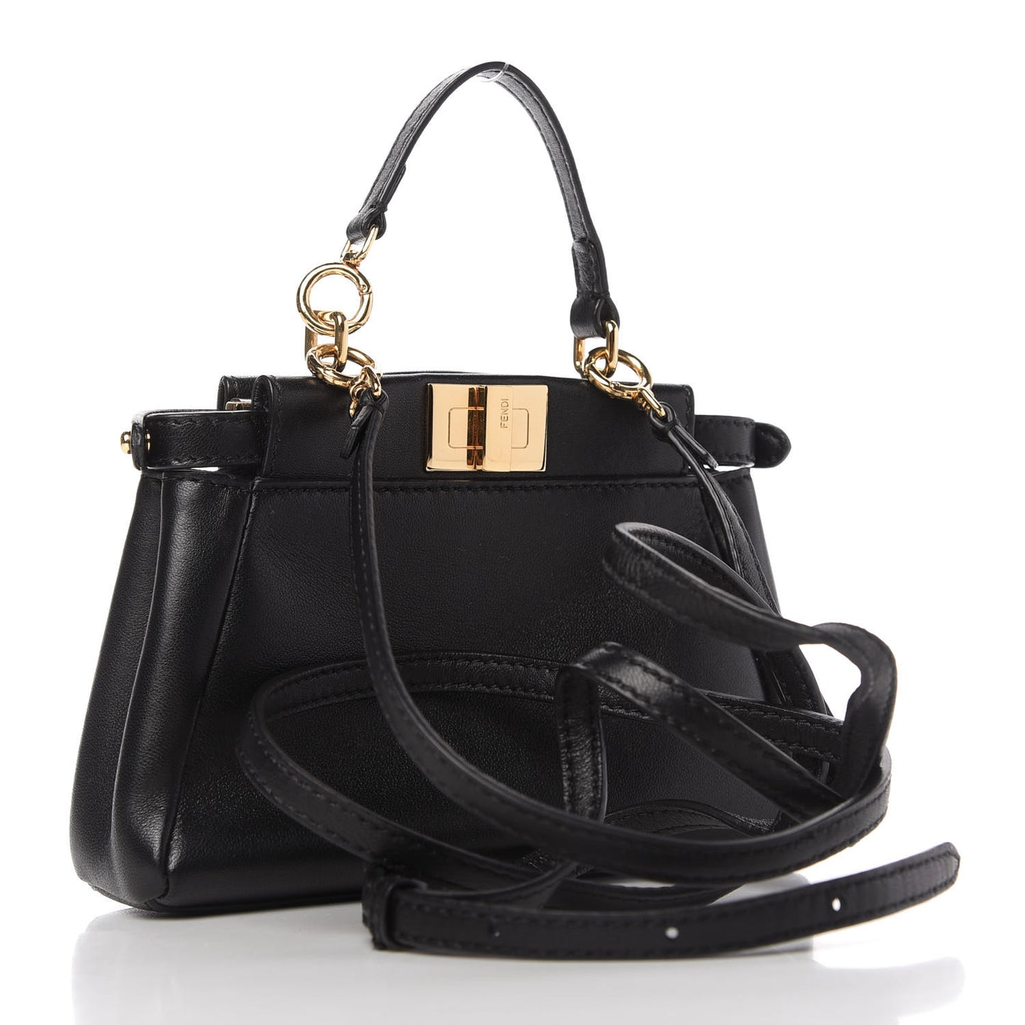 Nappa Micro Peekaboo Iconic Satchel Black