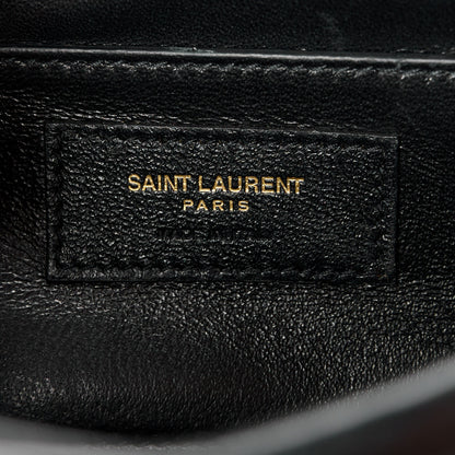 Saint Laurent Lambskin Matelasse Chevron Monogram Small Sulpice Bag Black 8 of 14