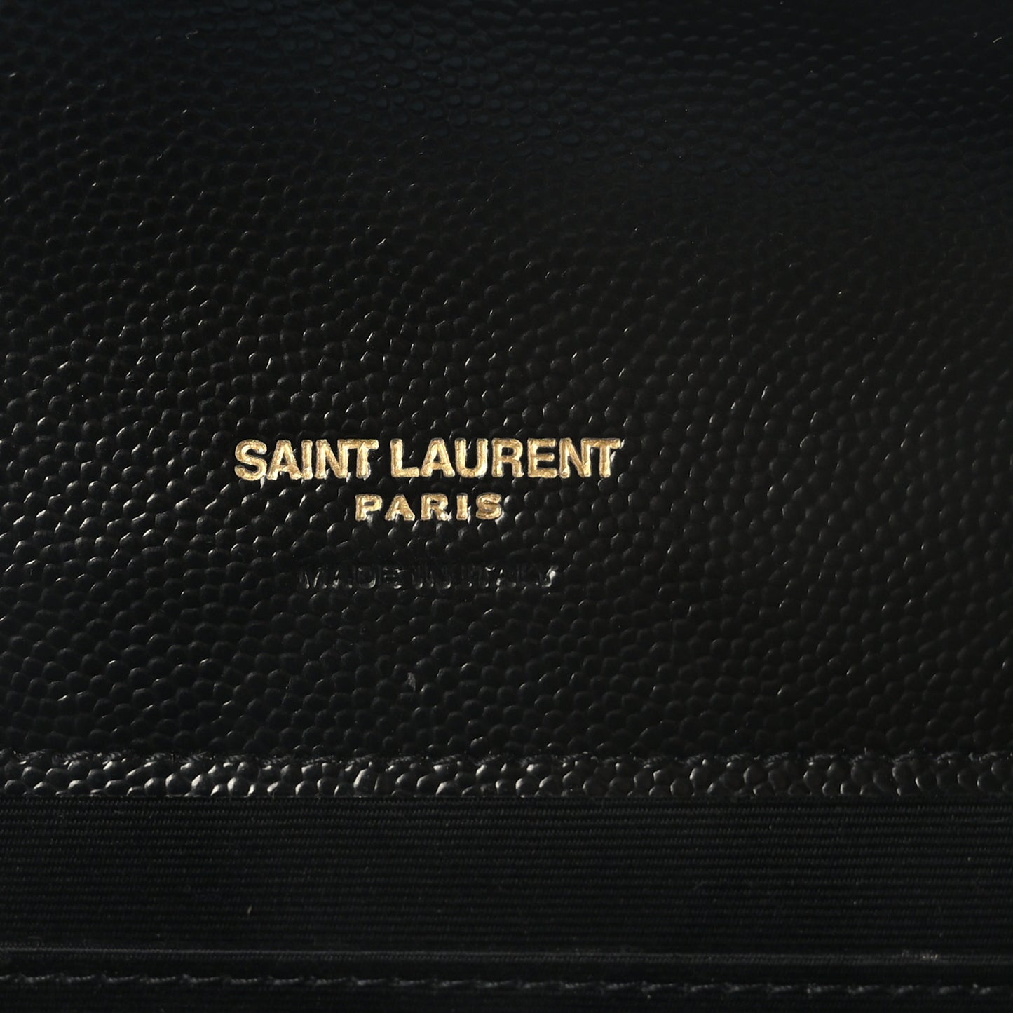 Grain De Poudre Matelasse Chevron Monogram Envelope Clutch Black