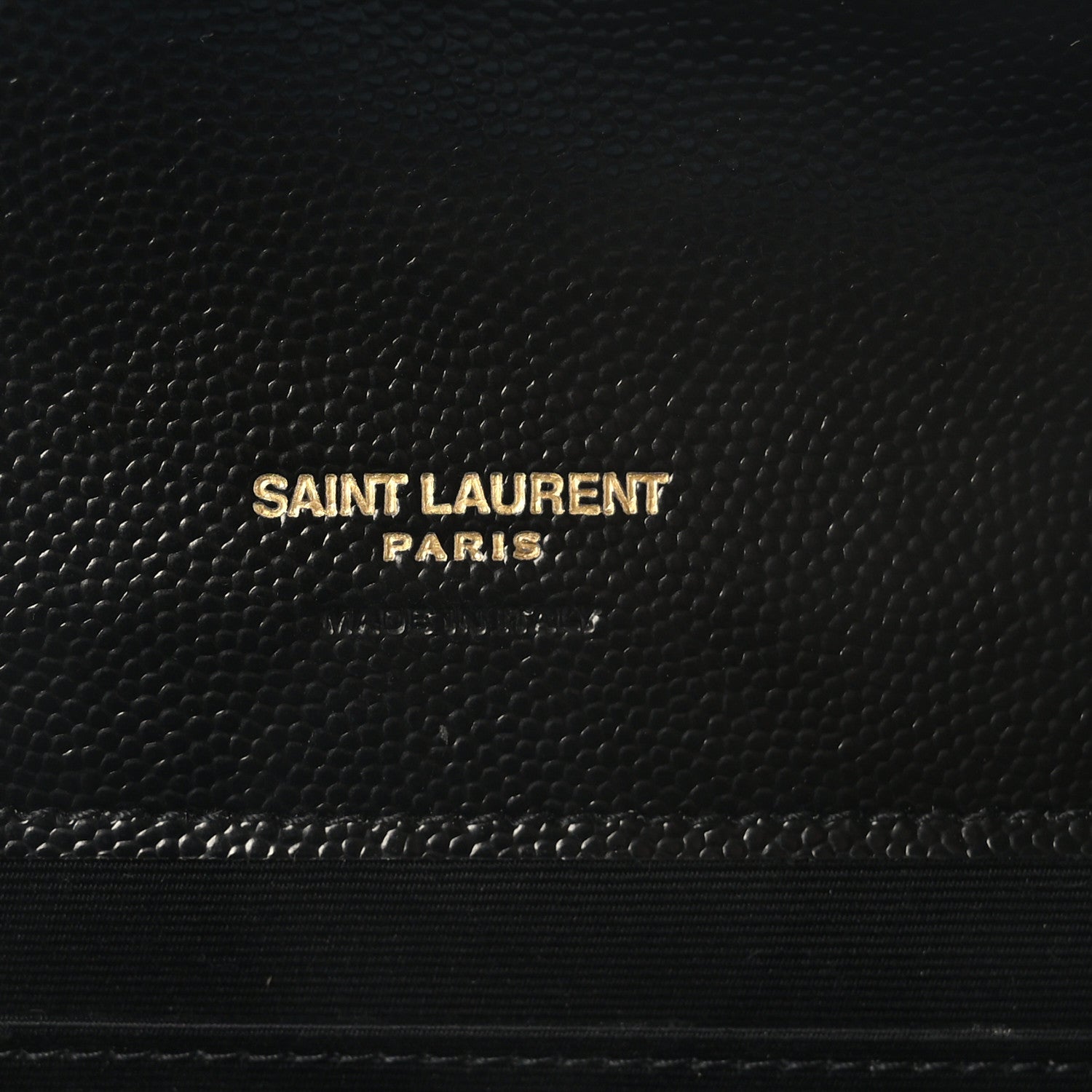 Saint Laurent Grain De Poudre Matelasse Chevron Monogram Envelope Clutch Black 7 of 8