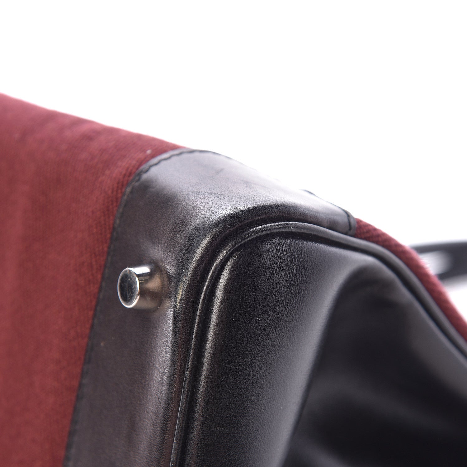 Hermes Toile Box Potamus Birkin 35 Black Rouge H 12 of 19