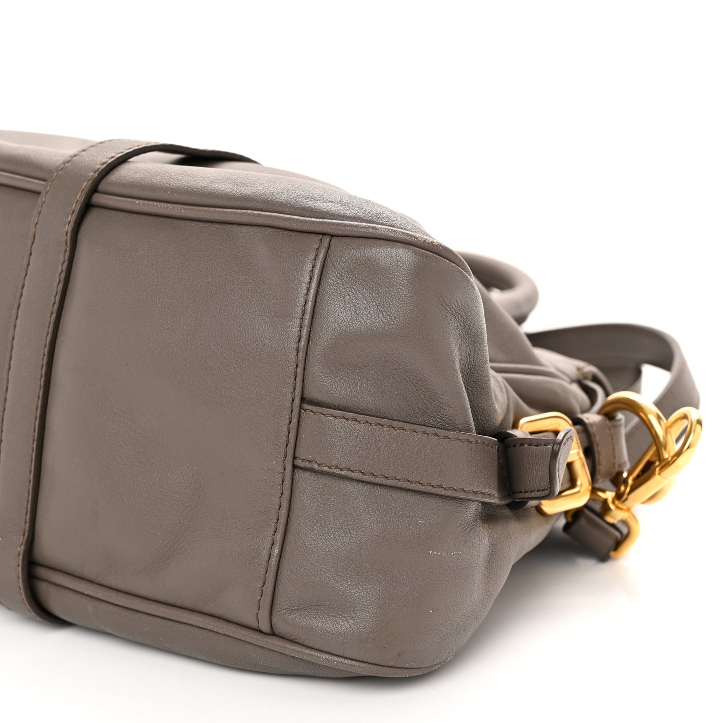 Soft Calf Shopping Satchel Bag Bambu