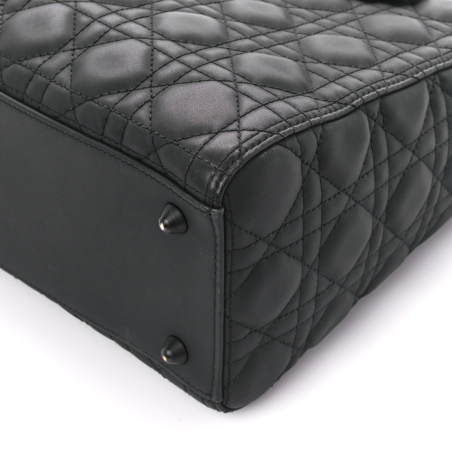 Christian Dior Ultra Matte Calfskin Cannage Large Lady Dior Black 12 of 12