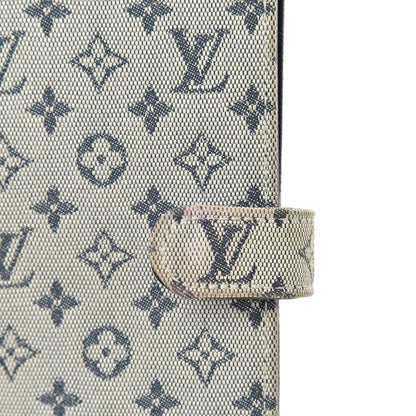 Louis Vuitton Mini Lin Small Ring Agenda Cover Blue 7 of 7
