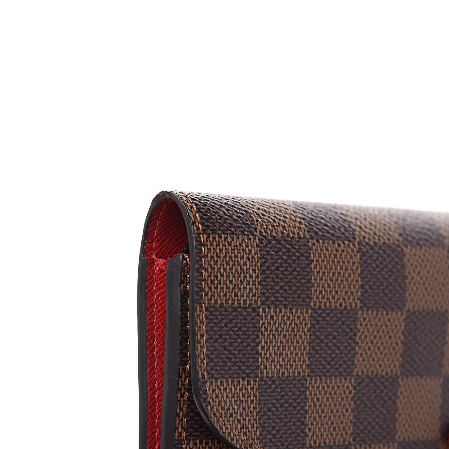 Damier Ebene Emilie Wallet Red