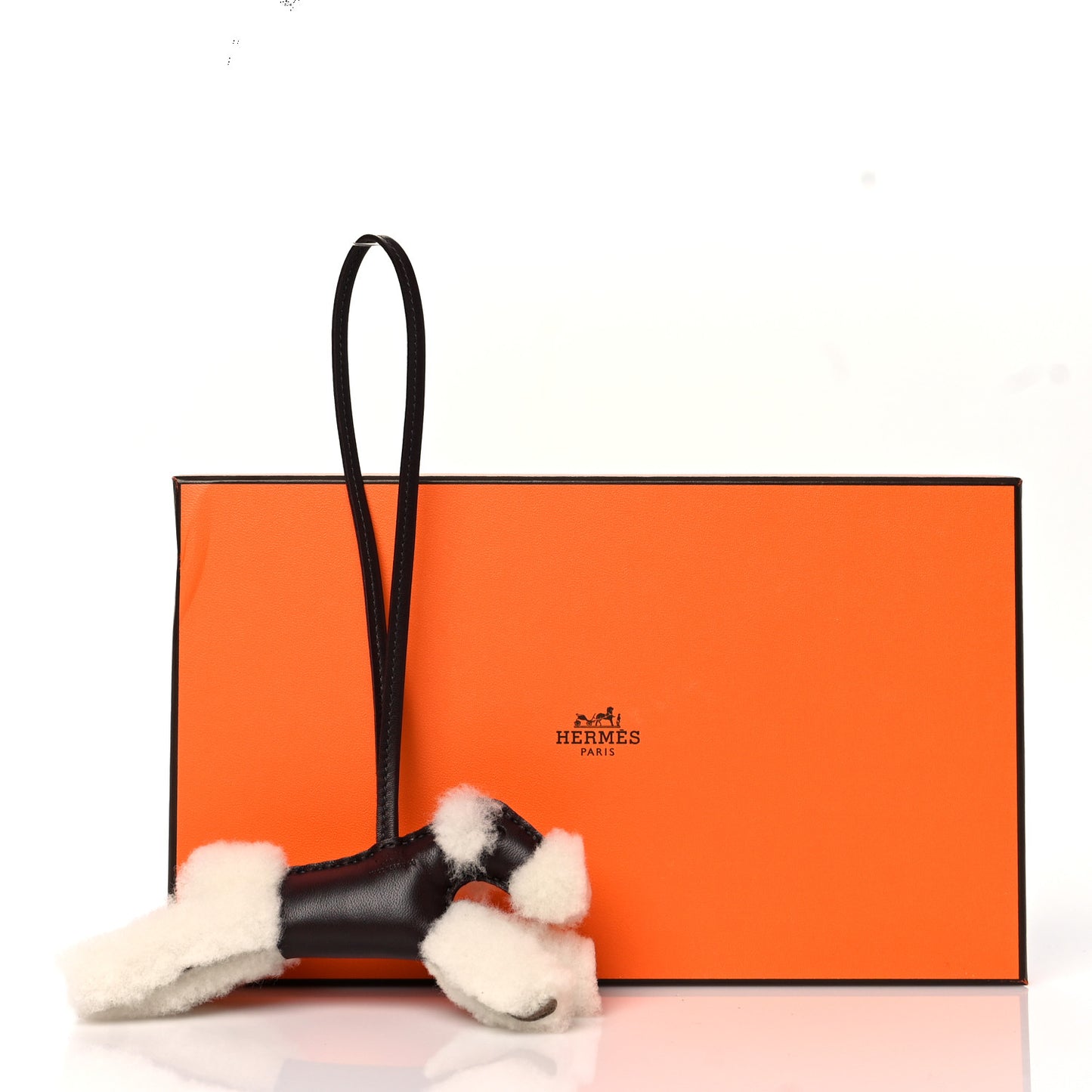 Milo Lambskin Shearling Budy Charm Chocolate