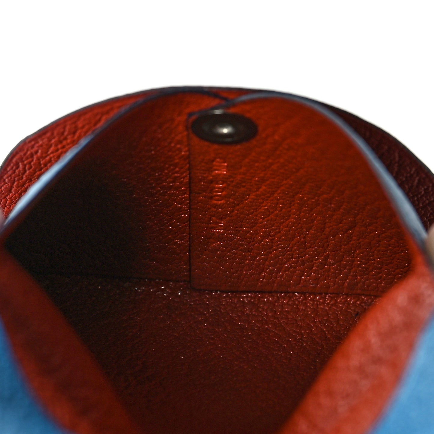 Chevre Mysore Bastia Verso Coin Purse Bleu Frida Cuivre