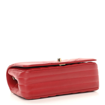 Chanel Calfskin Chevron Quilted Mini Statement Flap Red 4 of 12