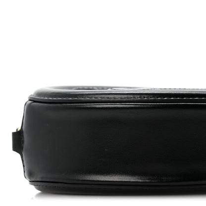 Celine Smooth Calfskin Cuir Small Triomphe Oval Crossbody Purse Black 10 of 14