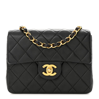 Chanel Lambskin Quilted Mini Square Flap Bag Black 1 of 12