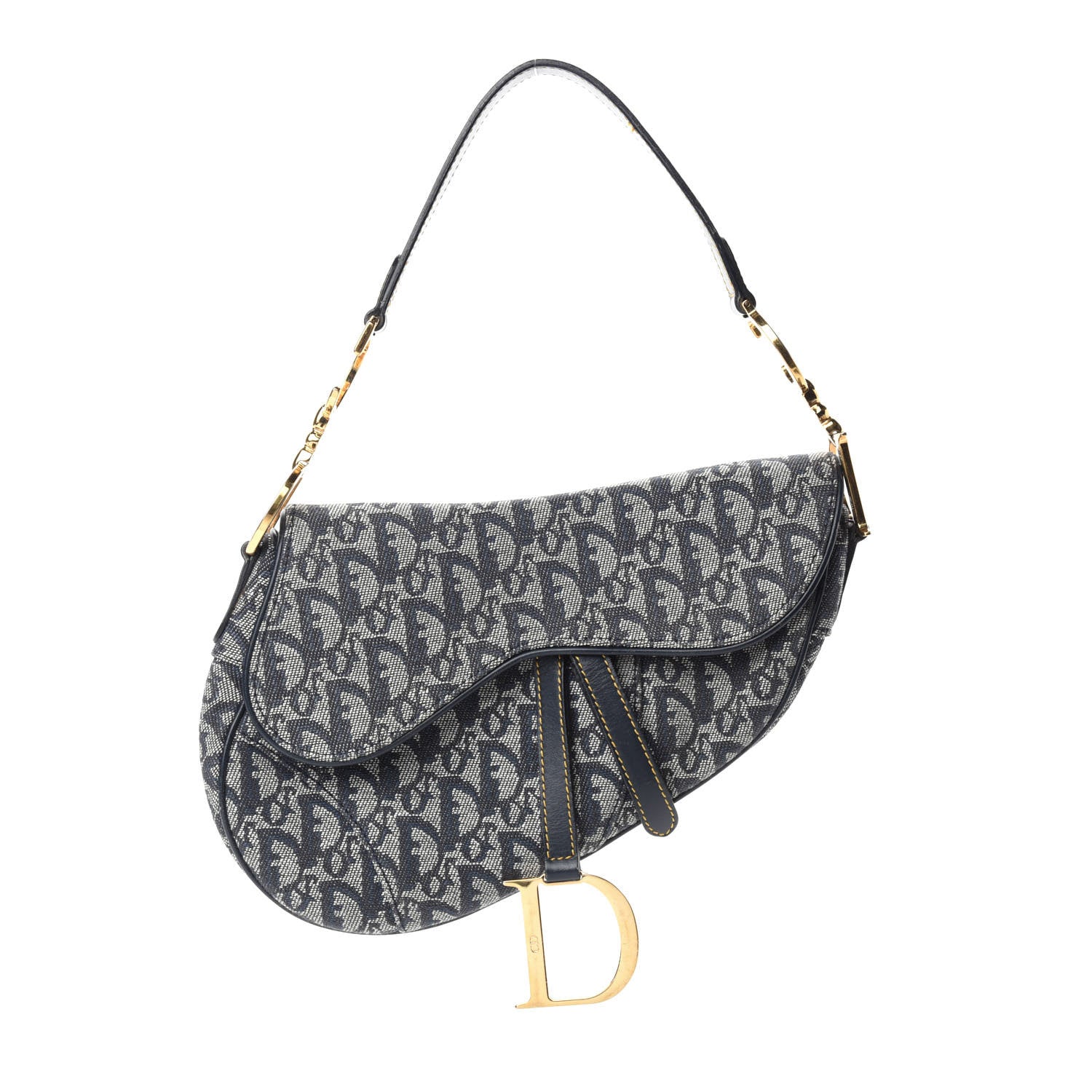 Christian Dior Monogram Saddle Bag Blue 1 of 10