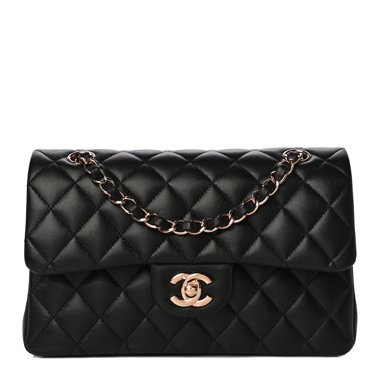 Chanel Lambskin Quilted Small Double Flap Black 1 of 11