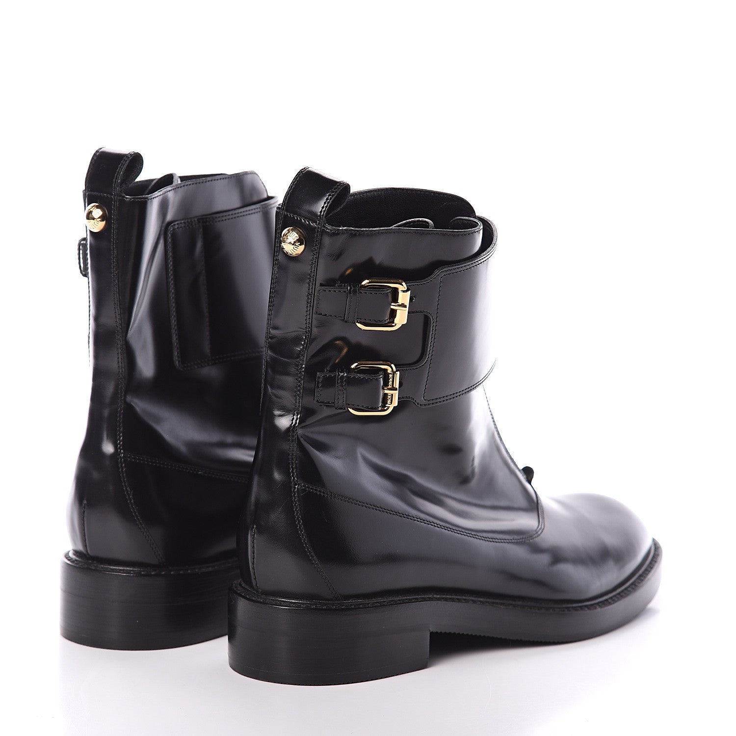 Louis Vuitton Glazed Calfskin Boots 36.5 Black 4 of 7