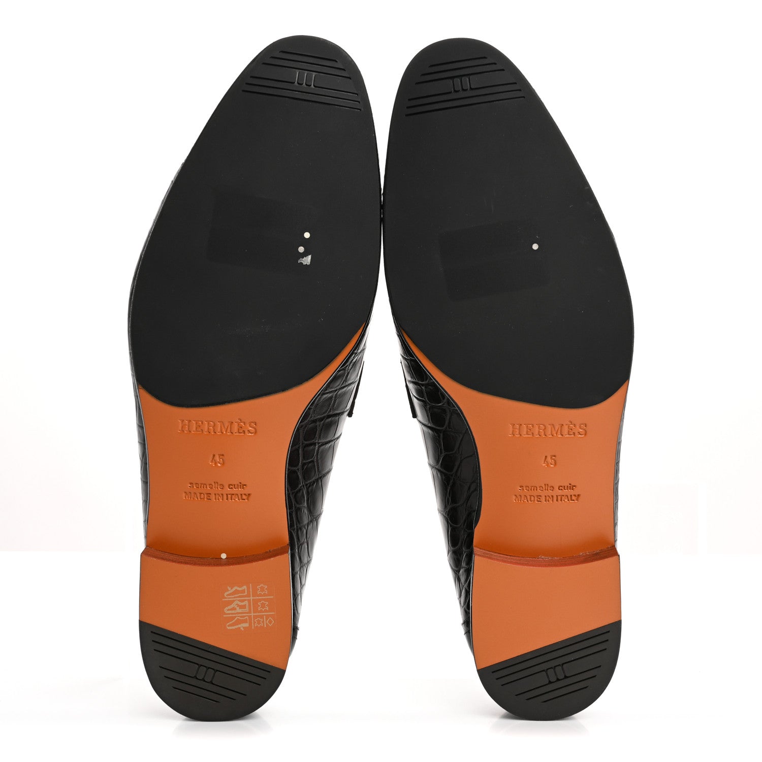 Hermes Matte Alligator Mens Paris Loafers 45 Moka 6 of 9