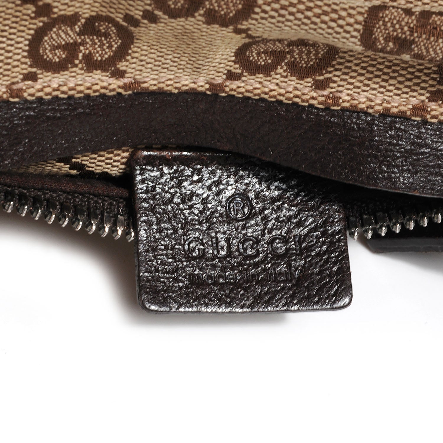 Gucci GG Monogram Web Double Pocket Belt Bag Ebony 6 of 8