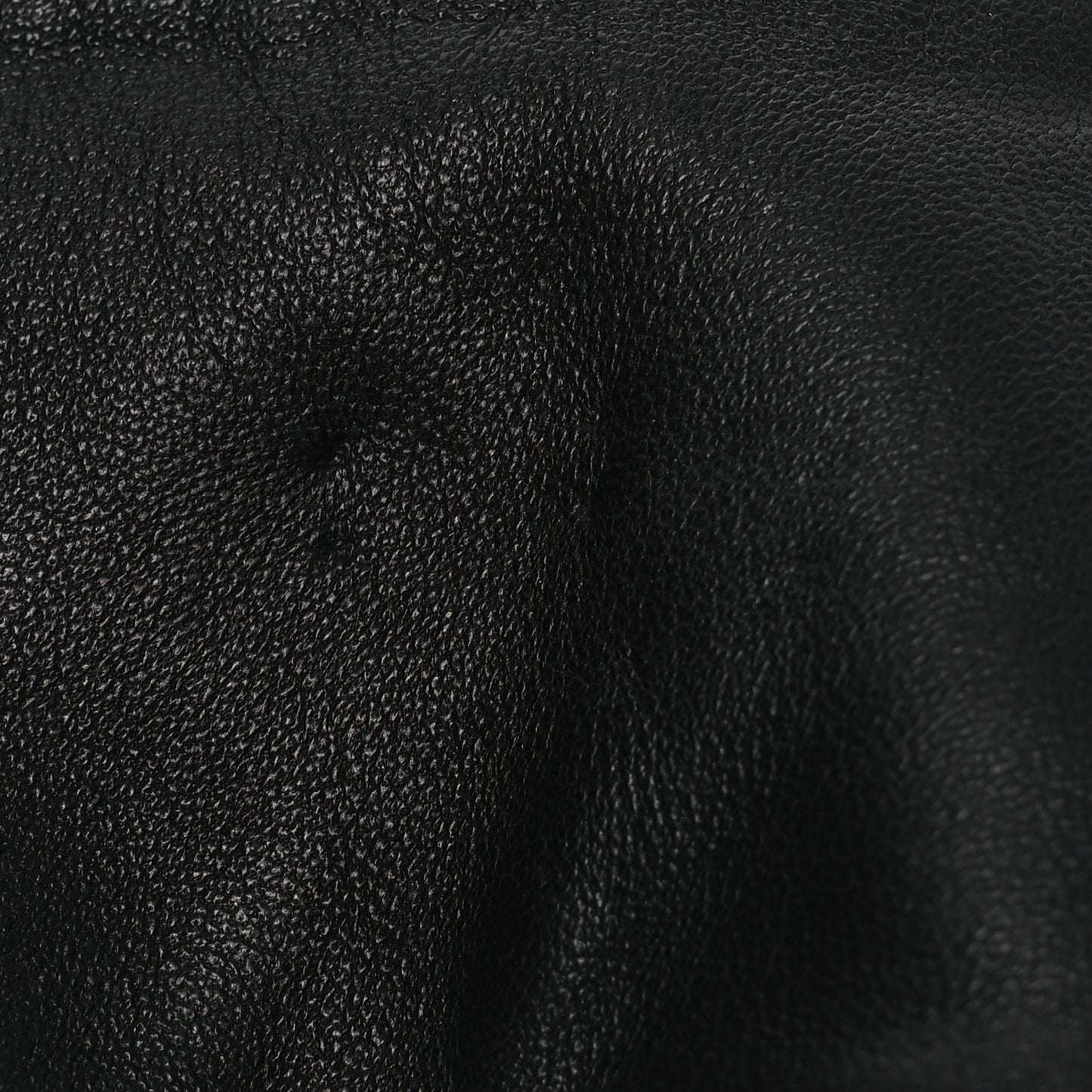 Lambskin Stitched Chain Belt Black