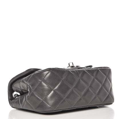Chanel Lambskin Quilted Mini Square Flap Dark Grey 4 of 9