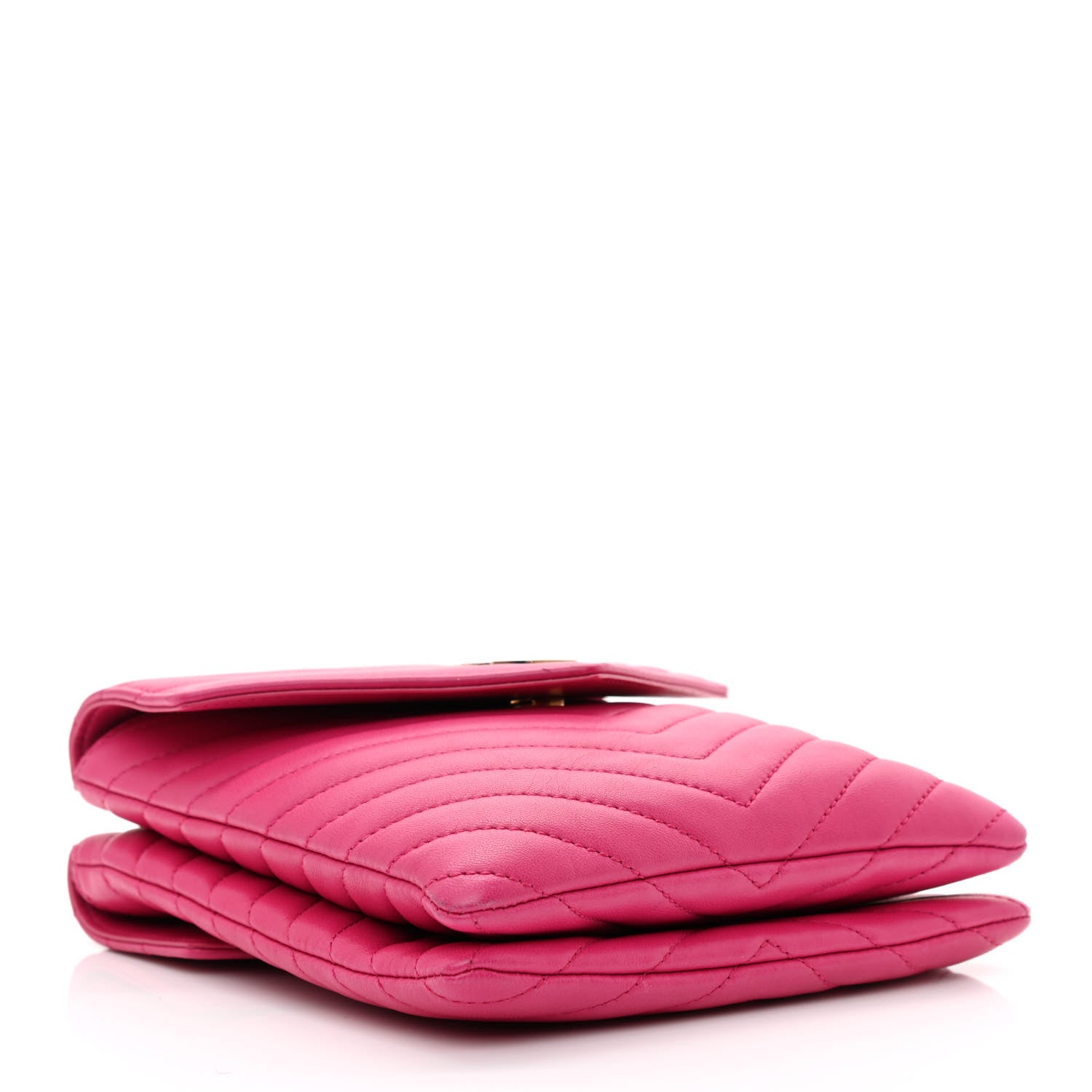 Saint Laurent Lambskin Quilted Double Flap Bag Pink 4 of 12