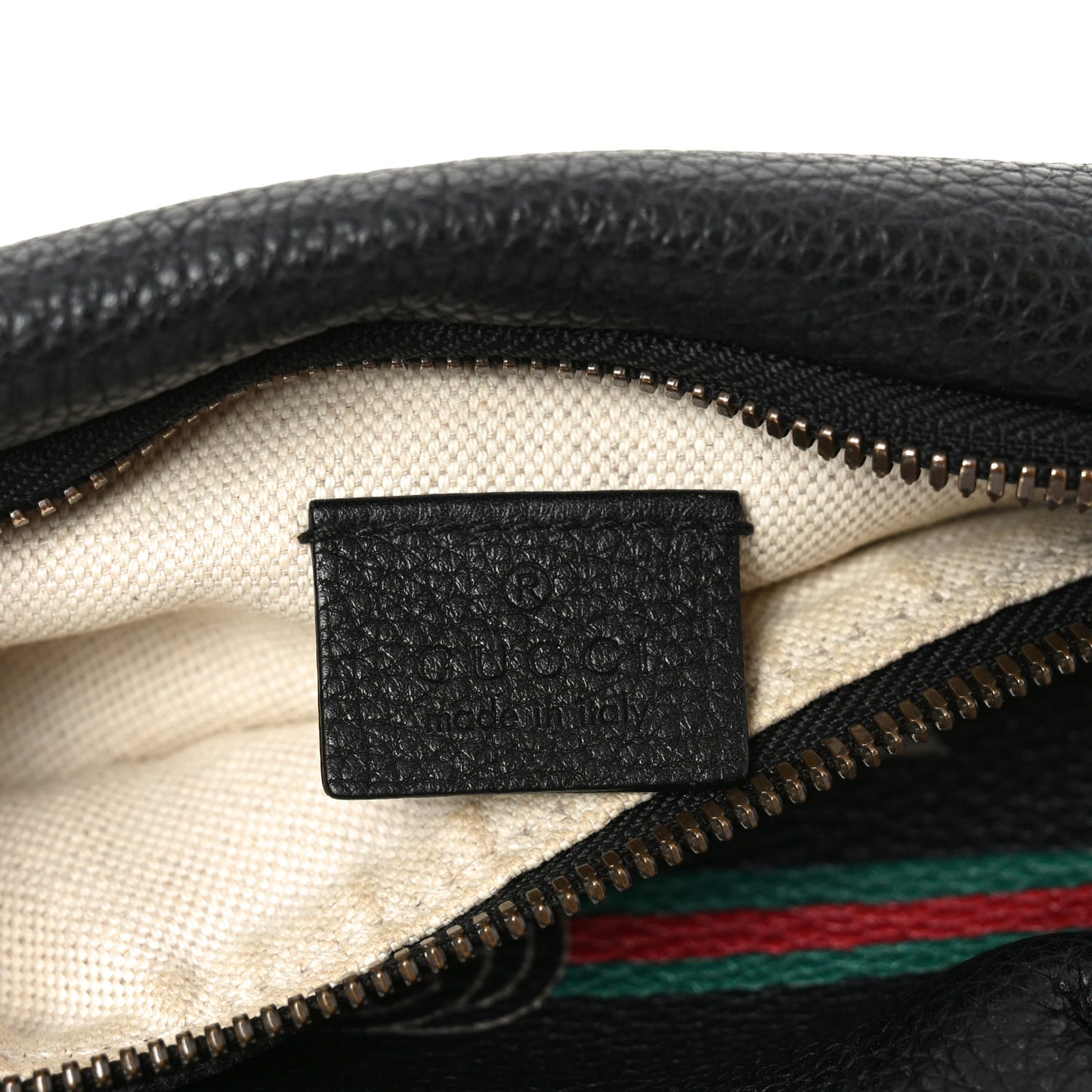 Grained Calfskin Small Logo Belt Bag Black