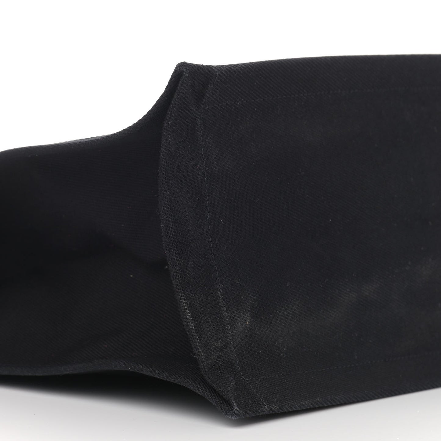 Linen Calfskin Rive Gauche Tote Black