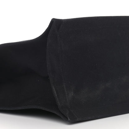 Saint Laurent Linen Calfskin Rive Gauche Tote Black 9 of 17