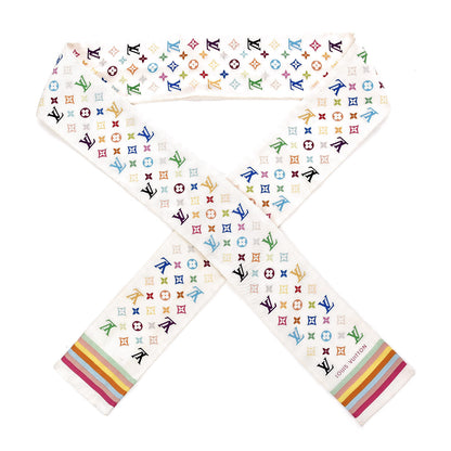 Louis Vuitton Silk Monogram Multicolor Bandeau White 1 of 5