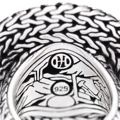 John Hardy Sterling Silver Palu Hammered Dome Ring 54 7 5 of 5