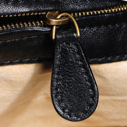 Bottega Veneta Waxed Leather Intrecciato Farfalle Draw-String Bag Nero Black 9 of 10
