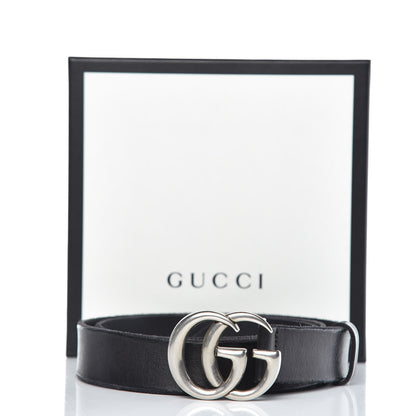 Gucci Cuoio Toscano Nickel Double G 30mm Belt 95 38 Black 7 of 7