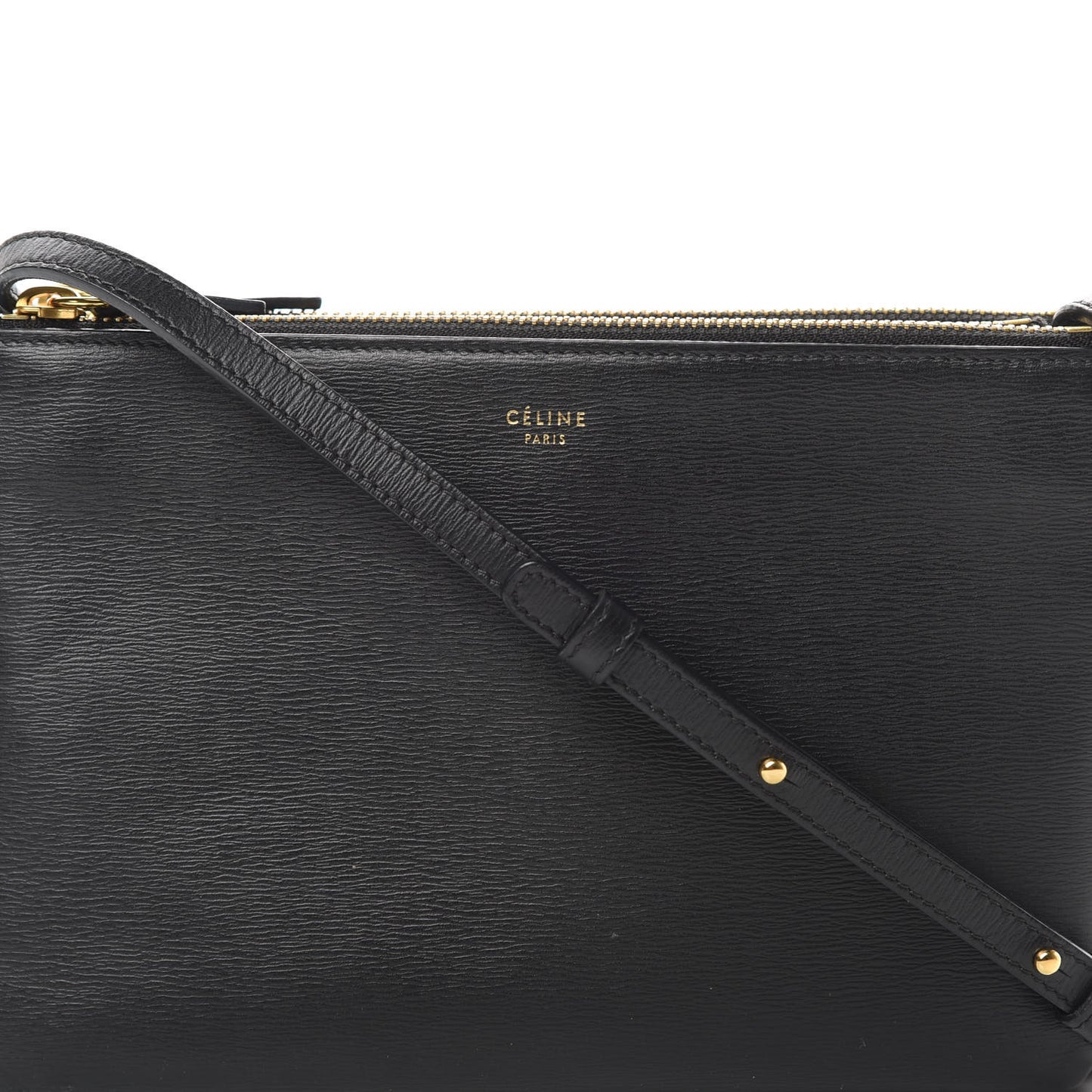 Liege Calfskin Small Trio Crossbody Bag Black