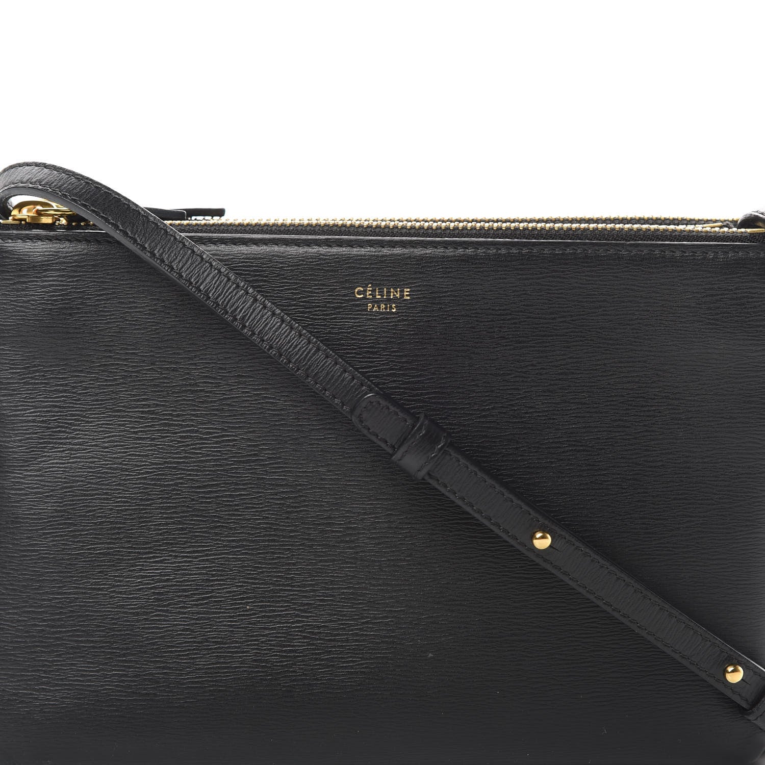 Celine Liege Calfskin Small Trio Crossbody Bag Black 10 of 14