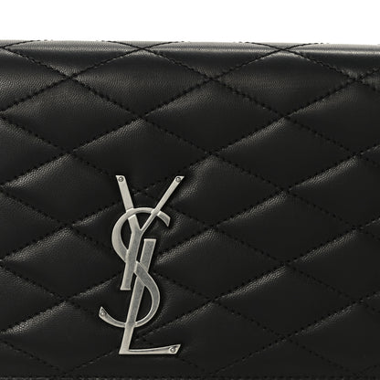 Saint Laurent Lambskin Quilted Kate Clutch Black 9 of 9