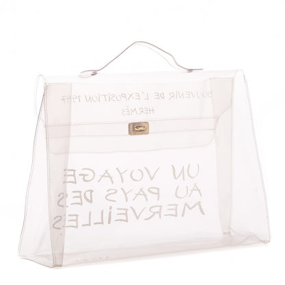 Hermes Vinyl Souvenir De L'Exposition Kelly Transparent 3 of 7