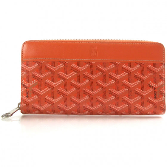 Goyard Goyardine Leather Zippy Wallet Orange 1 of 9