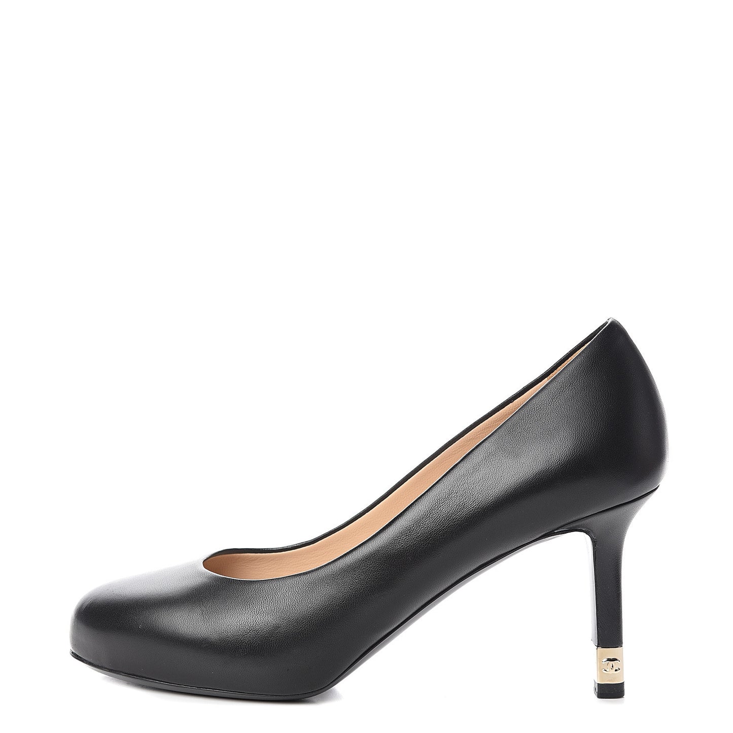 Lambskin CC Pumps 35 Black