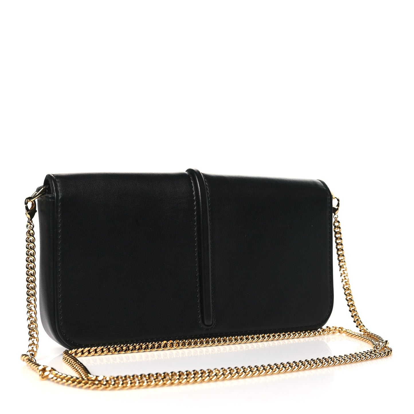 Vitello Grace Matte Fendigraphy Wallet On Chain Black