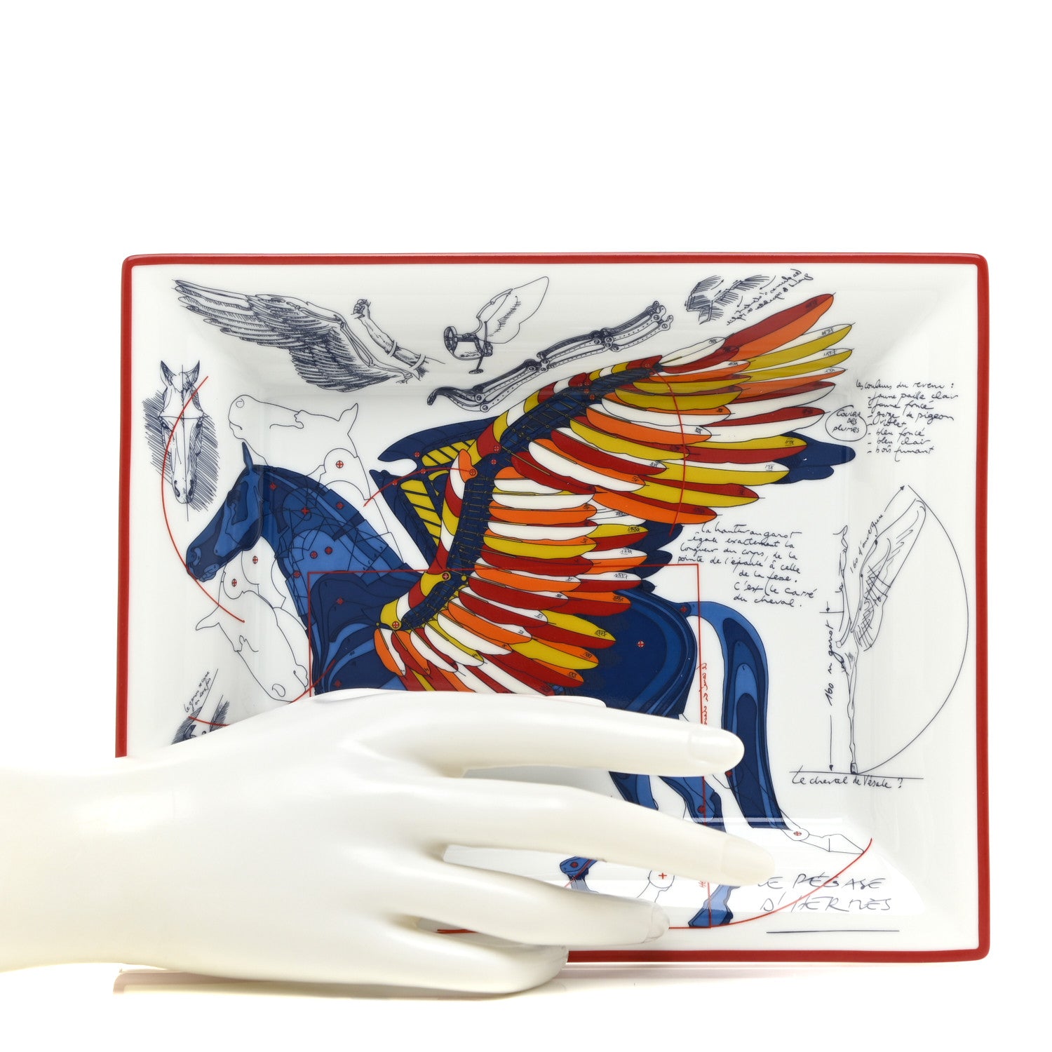 Hermes Porcelain Pegase Change Tray Anis Outremer 2 of 6