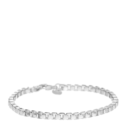 Tiffany Sterling Silver 4mm Venetian Link Bracelet 1 of 4