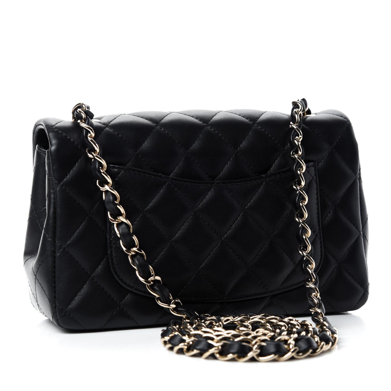 Chanel Lambskin Quilted Mini Rectangular Flap Black 3 of 11